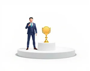 3D Cartoon Business Secretary Icon
