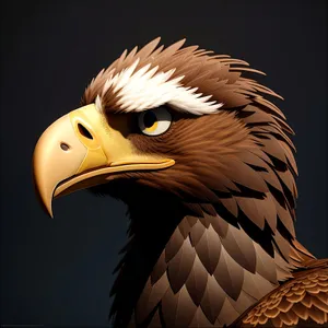 Bald Eagle with Piercing Gaze and Majestic Wings