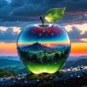 Glass globe with map - 3D planet container.