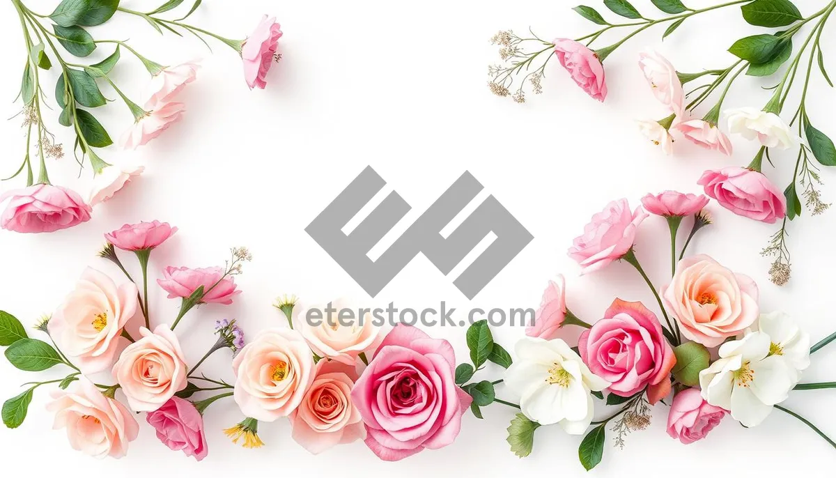 Picture of Floral Love Ornate Pink Rose Banner