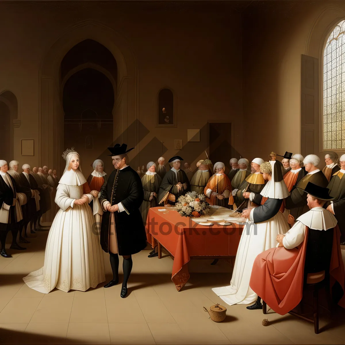 Picture of Group of professionals in a corporate meeting.