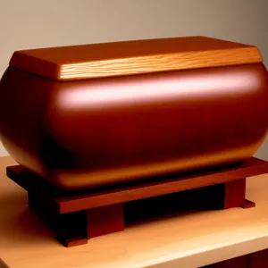 Leather Ottoman With Music Box - Stylish Musical Storage Solution