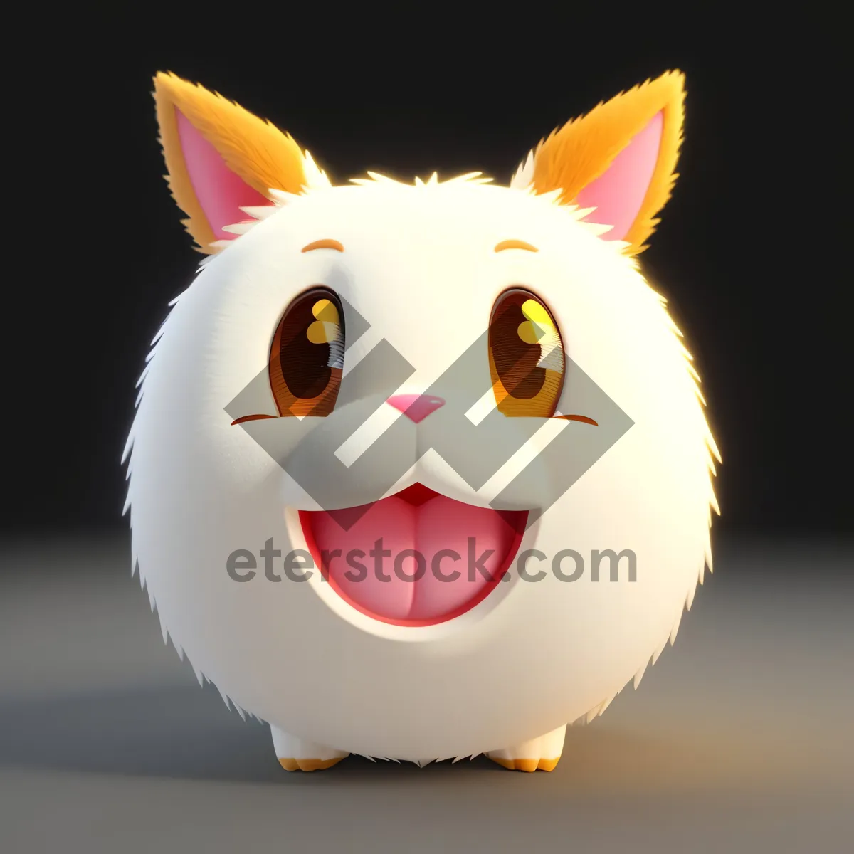 Picture of Cute Piggy Bank Cartoon with Coins