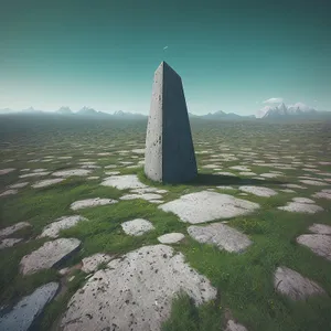 Ancient Stone Monument in Historic Landscape