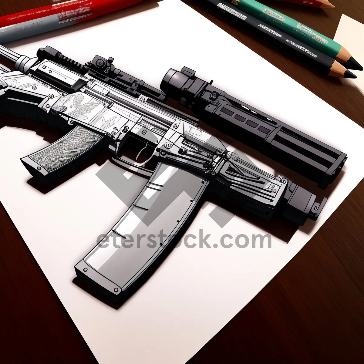 Picture of Office Weapon: Automatic Assault Rifle for Business