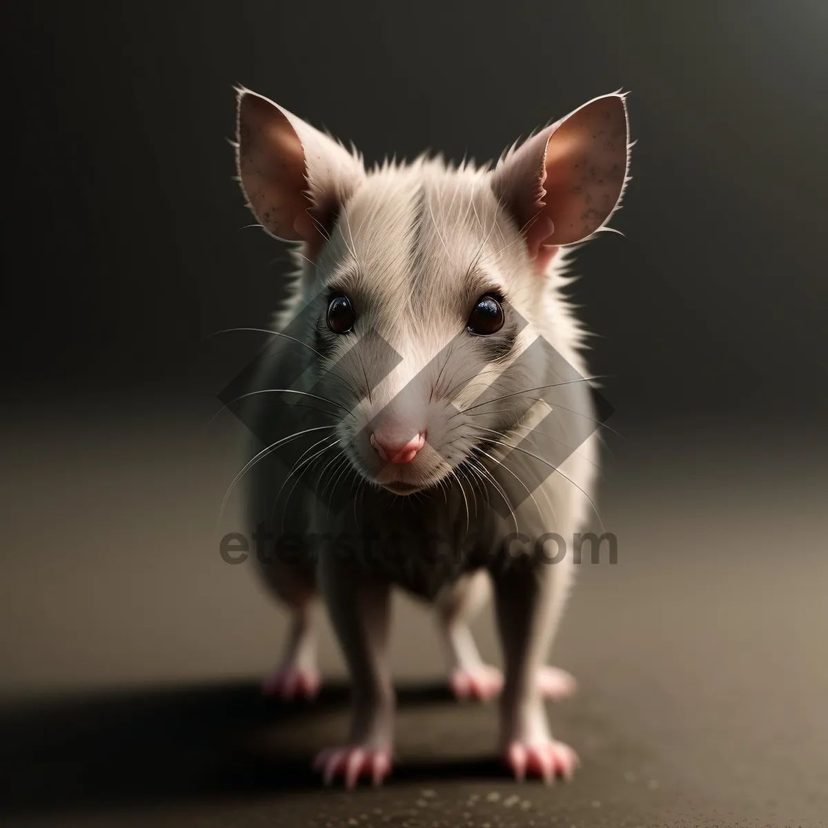 Picture of Furry Rodent with Cute Whiskers and Fluffy Tail