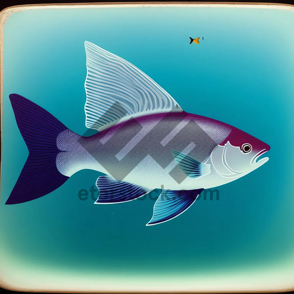 Picture of Vibrant Goldfish in Marine Aquarium