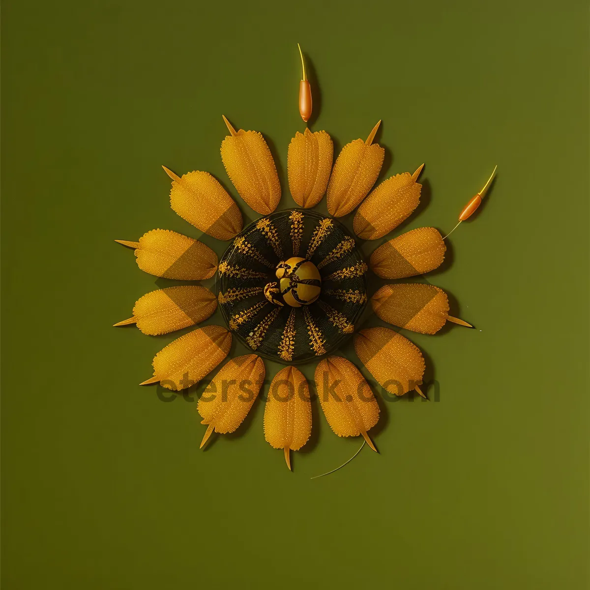 Picture of Bright Yellow Daisy Blossom in Summer Garden