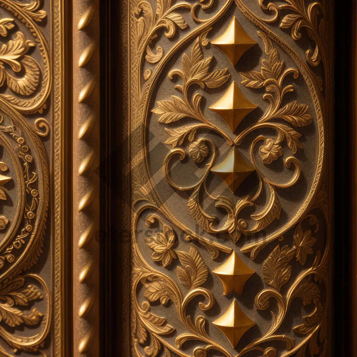 Picture of Exquisite Golden Arabesque Door Sculpture