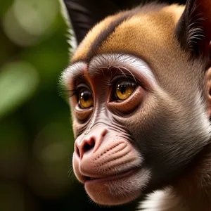 Primate Portrait in the Jungle