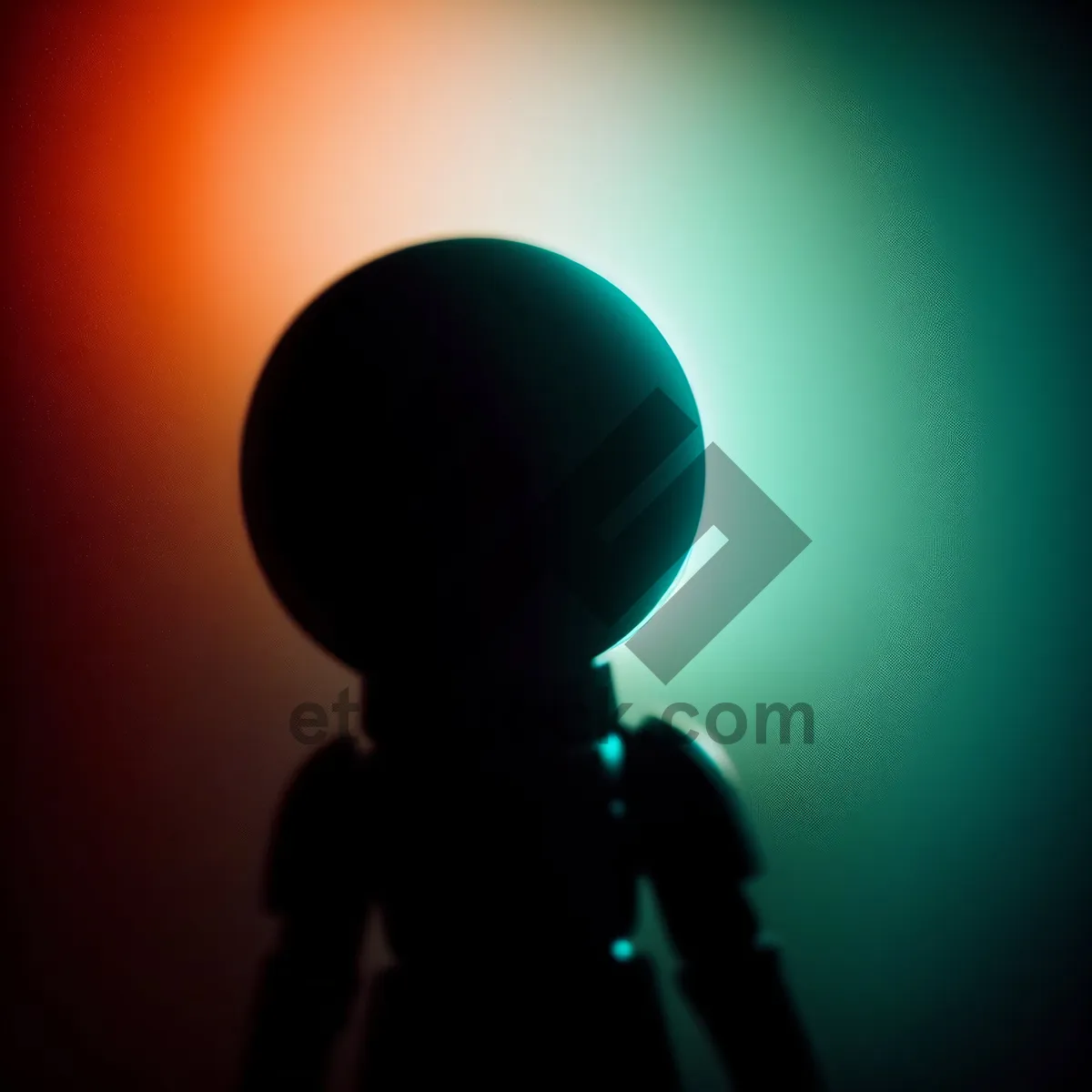 Picture of Silhouette of a man with a microphone