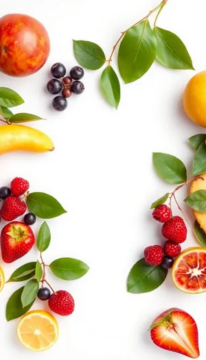 Colorful and Fresh Fruit Bowl with Assorted Berries