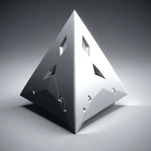 Pyramid Symbol Glass 3D Graphic Design