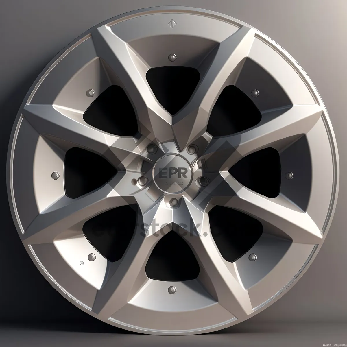 Picture of Sleek Black Auto Wheel with Metal Spokes