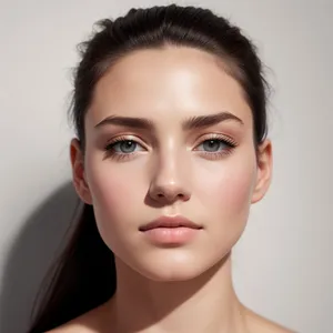 Fresh-faced beauty with captivating eyes and healthy skin