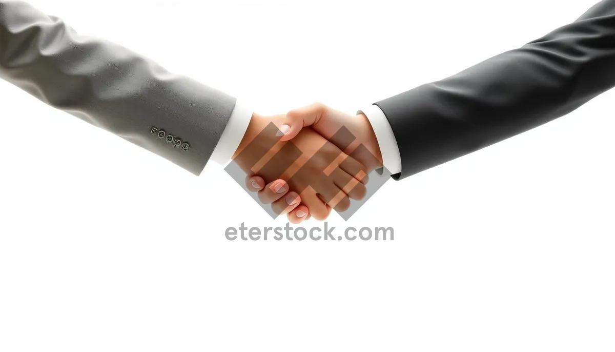 Picture of Attractive business person holding finger, happy portrait.