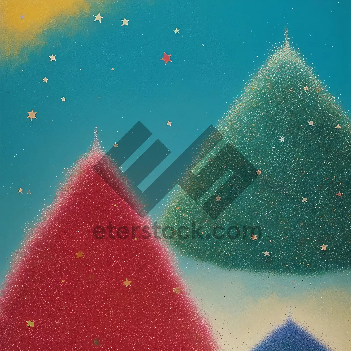 Picture of Electric Ray in Colorful Snowy Holiday Art