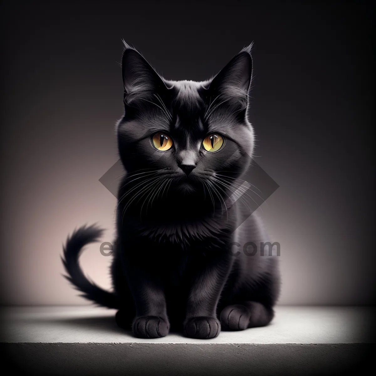 Picture of Fluffy Gray Tabby Kitty with Curious Eyes