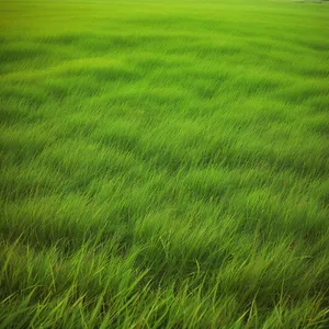 Lush Green Wheat Field with Vibrant Grass