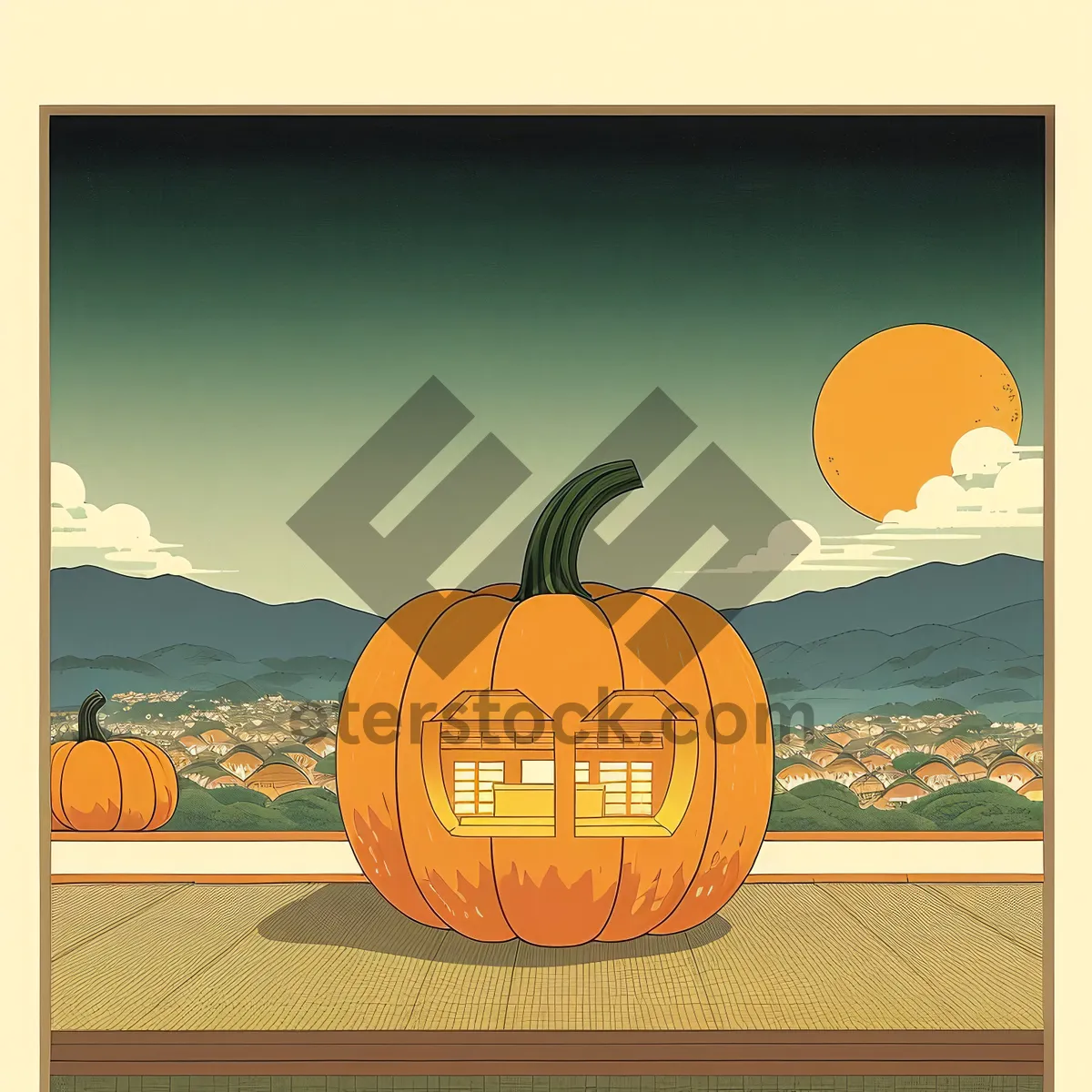 Picture of Spooky Jack-o'-Lantern Candle for Autumn Celebration