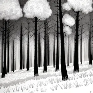 Winter Wonderland Tree Landscape