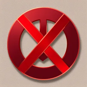 No Garbage Hazard Icon: 3D Circle Sign