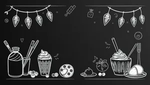 Black art and design elements icon set frame.