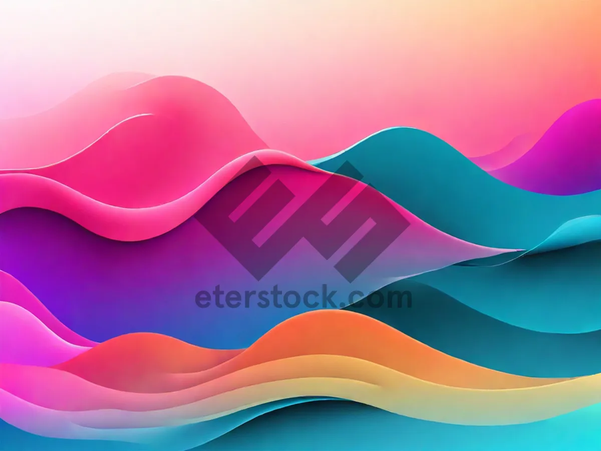 Picture of Colorful abstract wave design with light motion.