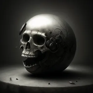 Horror Globe: Skull-shaped Earth Map with Spectacles