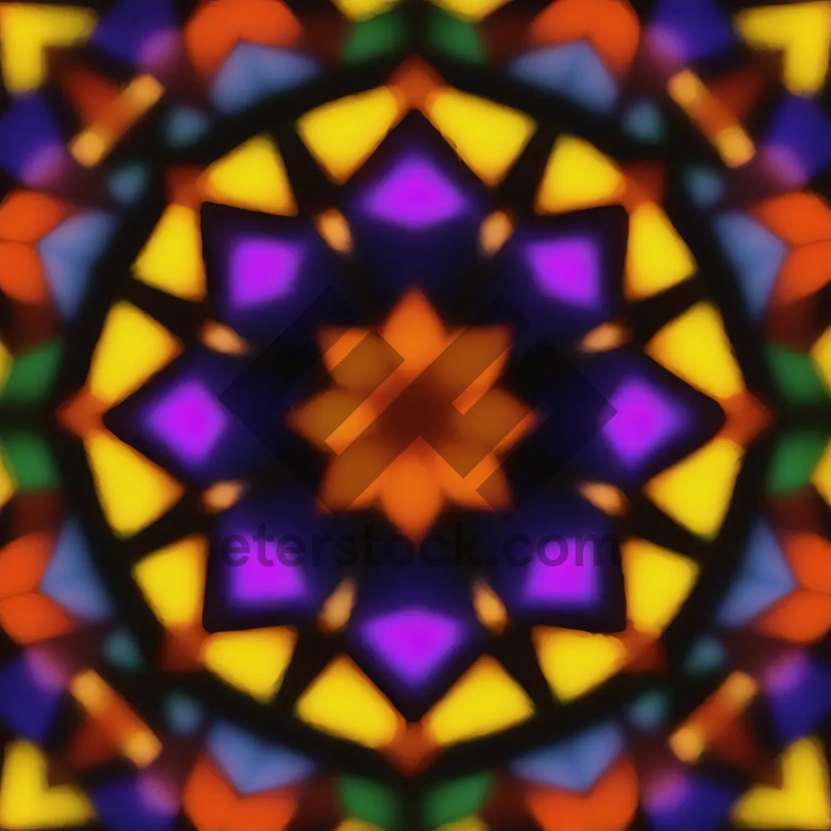 Picture of Vibrant Kaleidoscope Fractal Design: Colorful Geometric Art