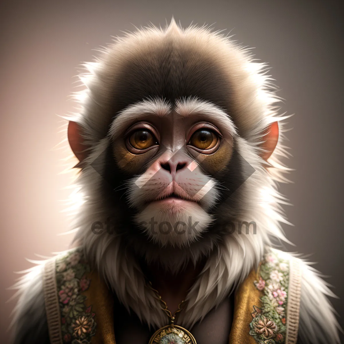 Picture of Mystic Primate: Adorable Ape with Captivating Gaze