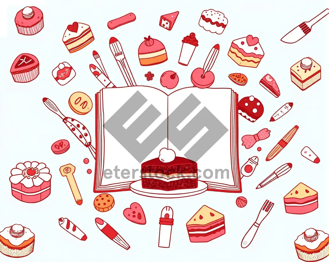 Picture of Heart pattern design for holiday greeting card decoration.