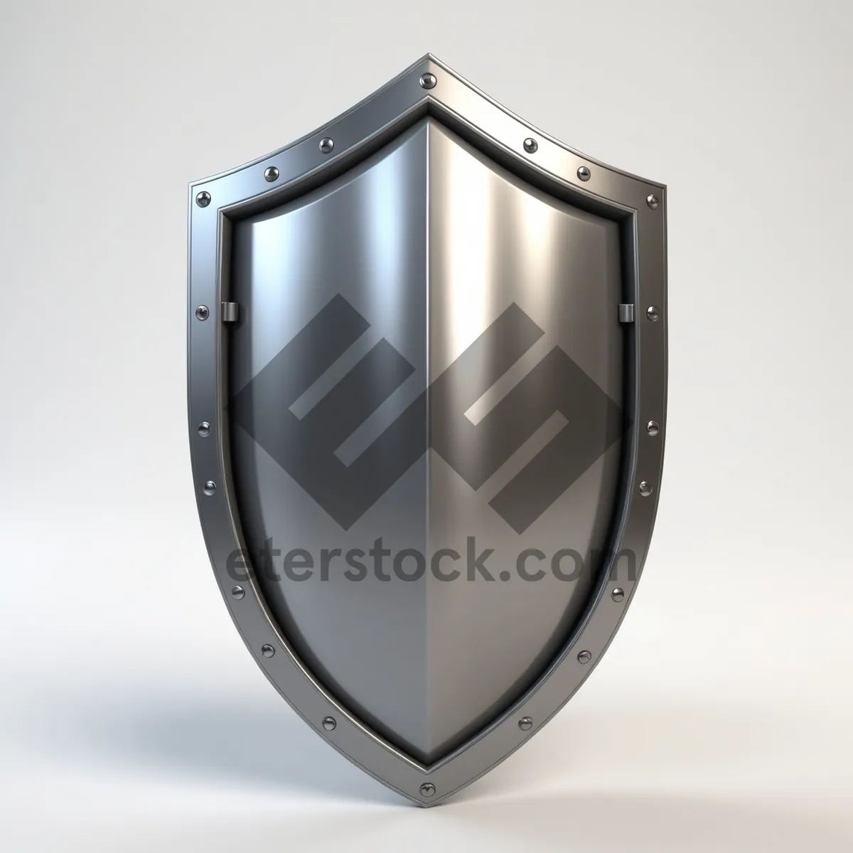 Picture of 3D shiny shield emblem symbol graphic design