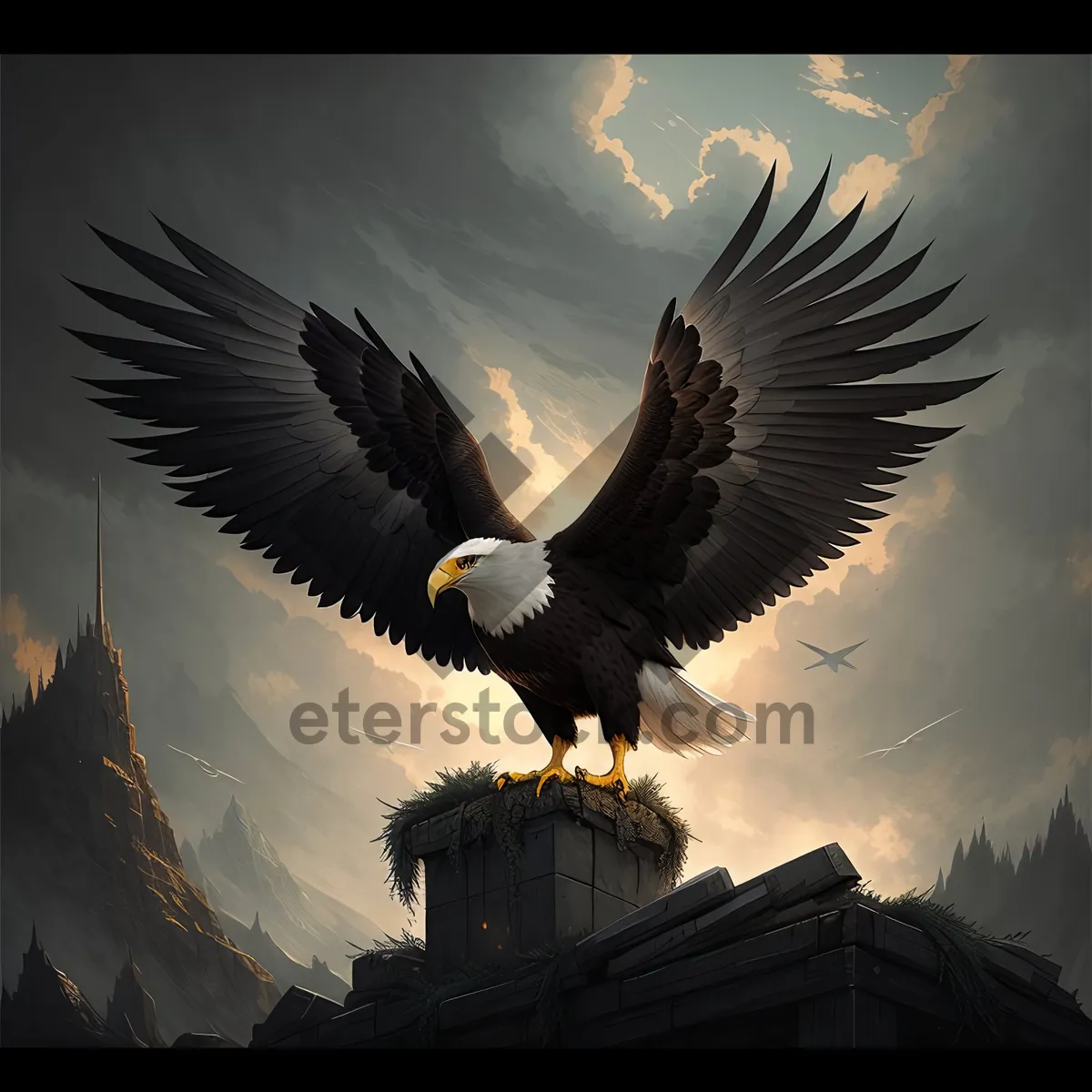 Picture of Breathtaking Wings: Majestic Bald Eagle in Flight