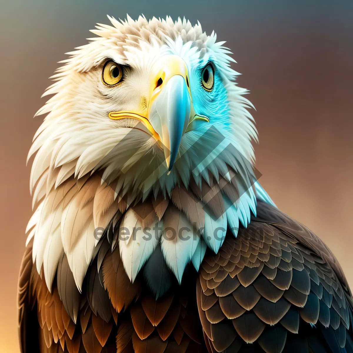 Picture of Bald Eagle: Majestic Hunter with Piercing Yellow Eyes