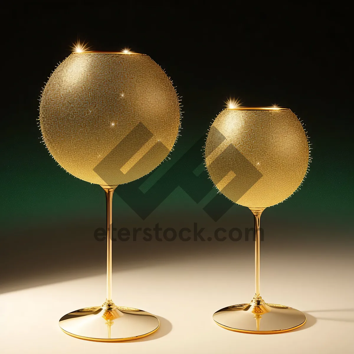 Picture of Sparkling Wine in Elegant Wineglass at Celebration