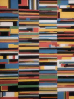 Colorful pencil rainbow stack on paper in school.