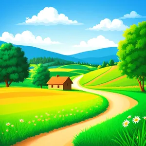Serene Golf Course Under Clear Blue Sky