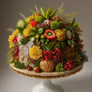 Holiday Pineapple Bouquet - Festive Fruit Floral Display