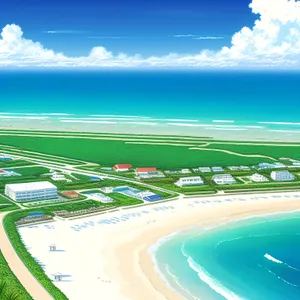 Coastal Oasis: Sunlit Golf Course by the Sea