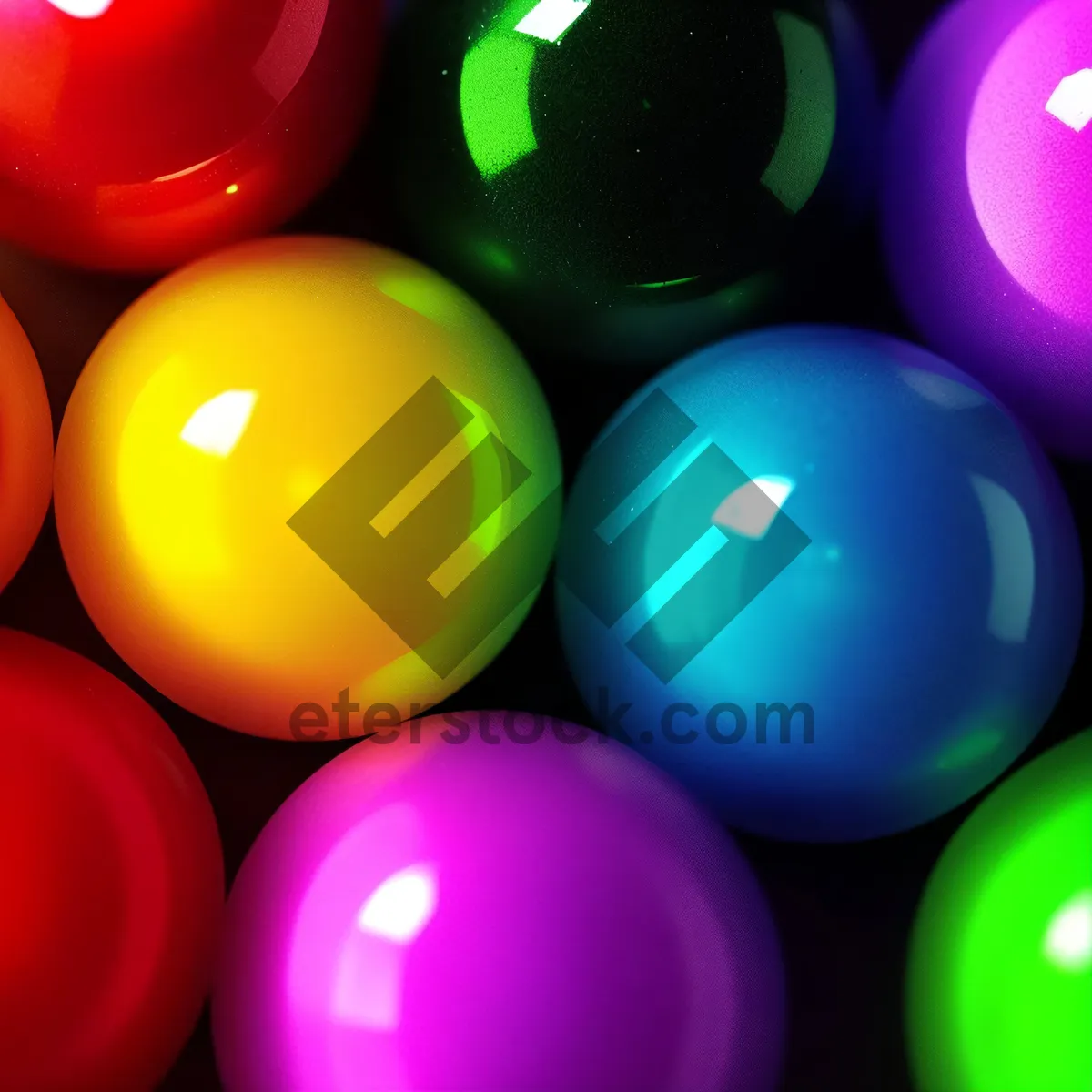 Picture of Colorful Shiny Glass Sphere Button Icon