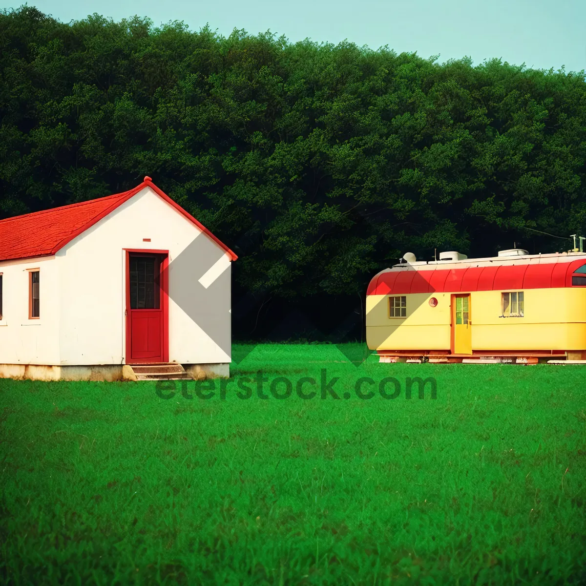 Picture of Old Fire Station in Rural Countryside landscape.