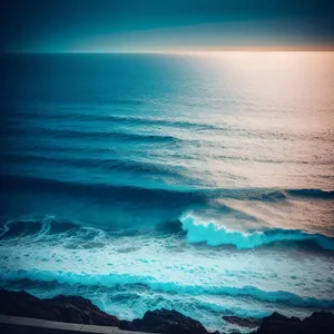 Serene Seascape - Sun-kissed Beach Bliss