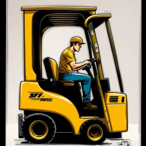 Heavy-duty Forklift Truck in Industrial Construction Work