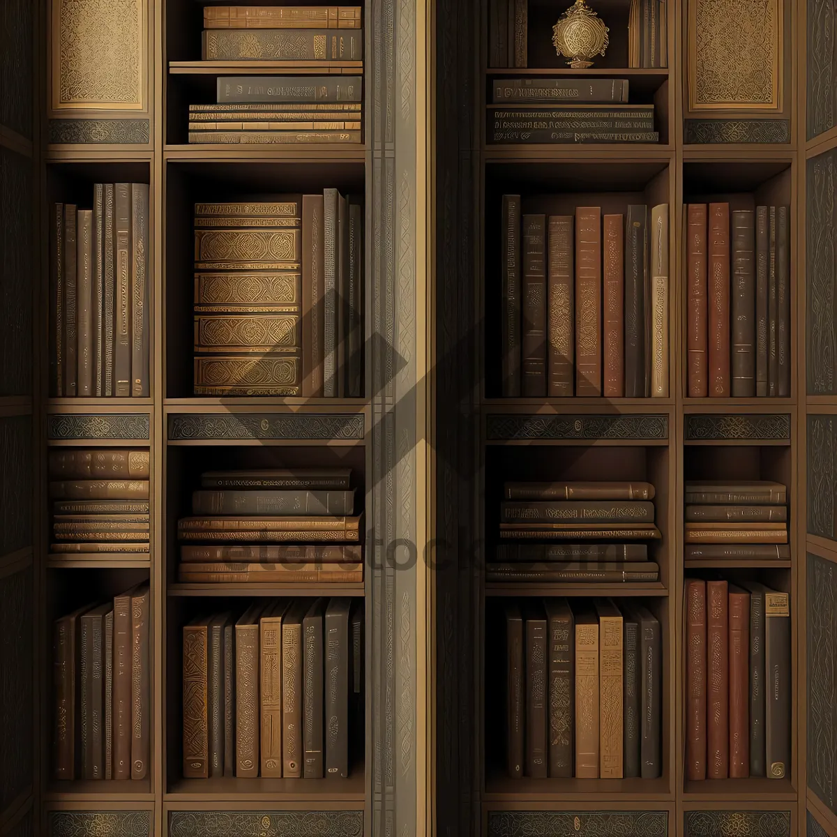 Picture of Antique Library Bookcase with Vintage Furnishings