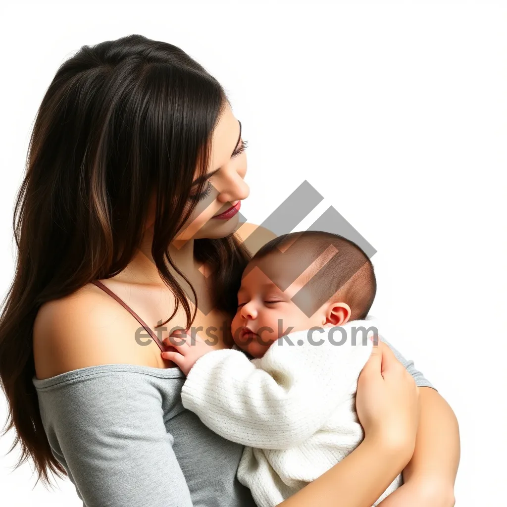 Picture of Happy family cuddling on bed, love and joy