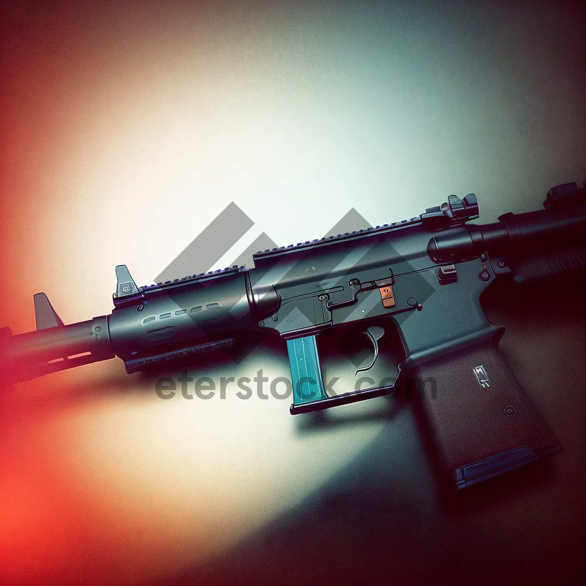 Picture of Military Assault Rifle: Powerful Automatic Weapon