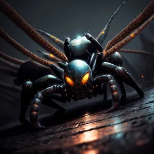 Black Widow Spider - Insect Arachnid of Dark Elegance