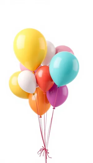 Colorful balloon party decoration icon for celebration event.