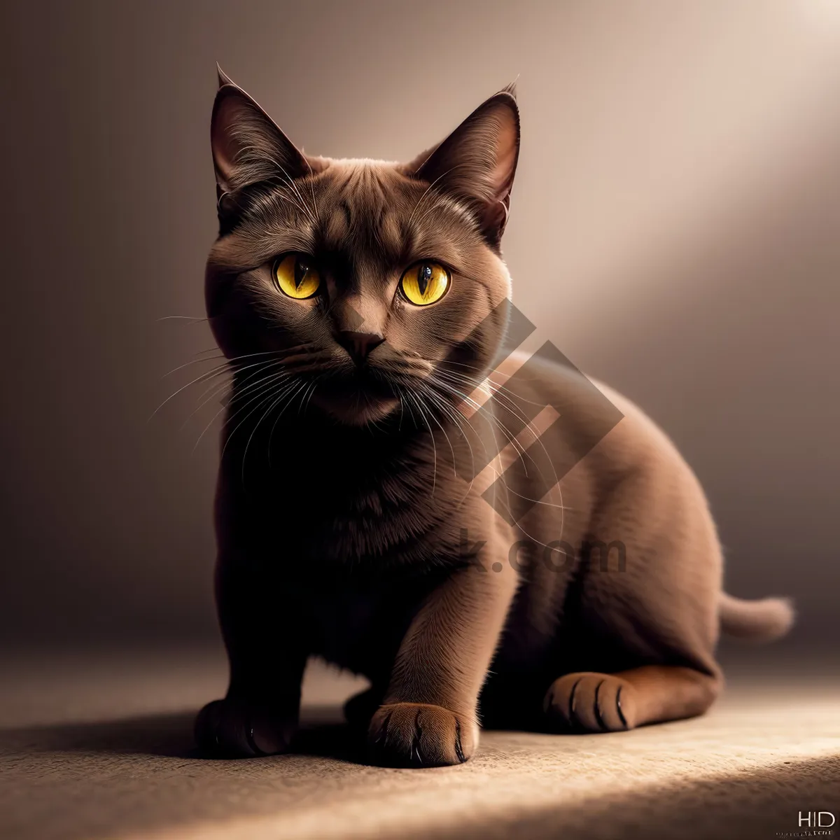 Picture of Fluffy Gray Tabby Kitty Gazing Out Window